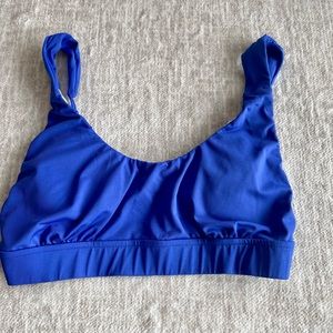 Venus Bright Blue Twist Back Scoop Neck Bikini Top Size Large